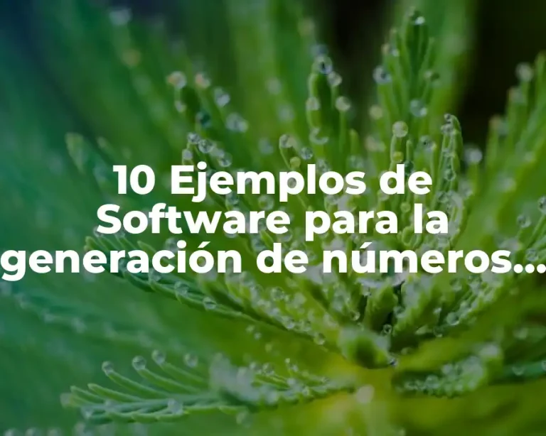 10 Ejemplos de Software para la generación de números pseudoaleatorios libres