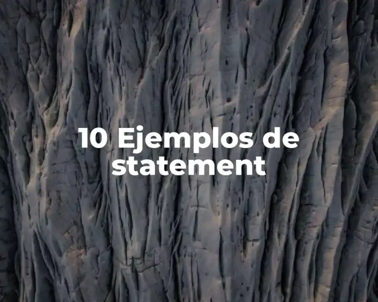 10 Ejemplos de statement