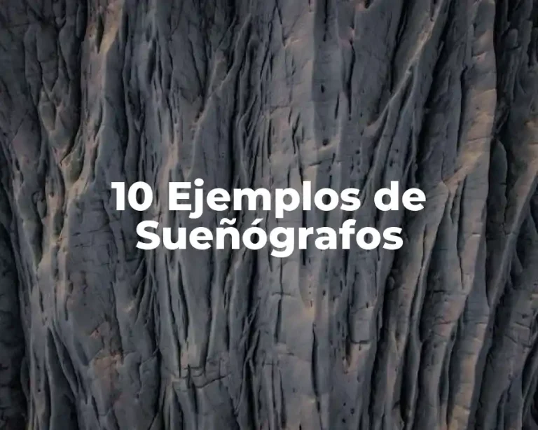 10 Ejemplos de Sueñógrafos