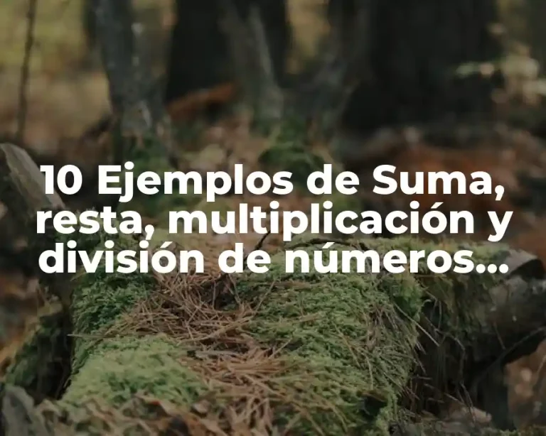10 Ejemplos de Suma, resta, multiplicación y división de números naturales
