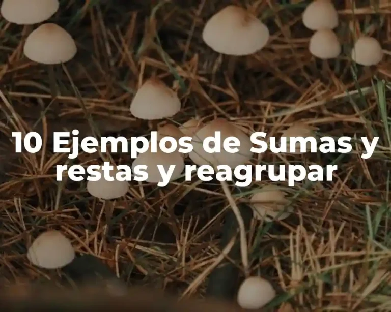 10 Ejemplos de Sumas y restas y reagrupar