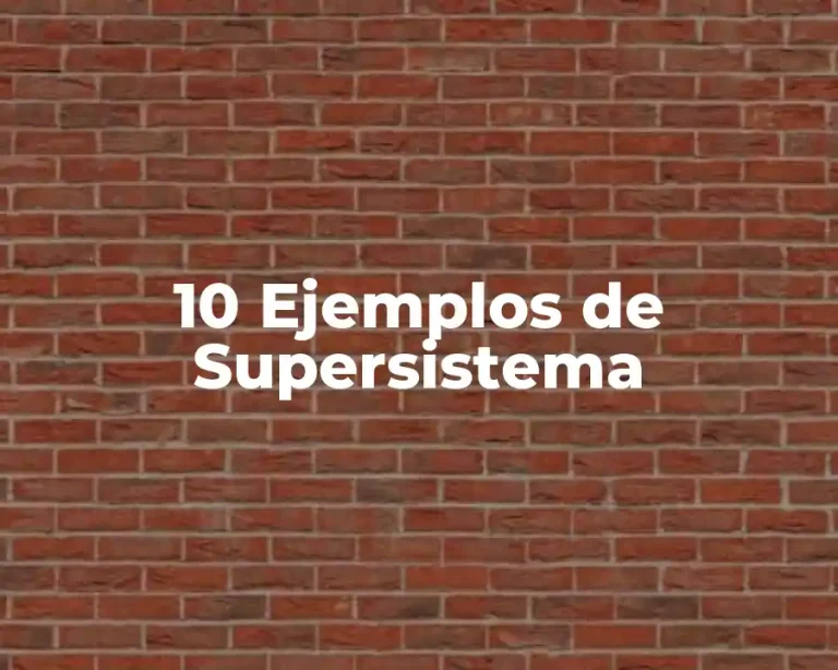 10 Ejemplos de Supersistema