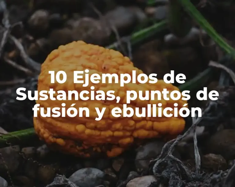 10 Ejemplos de Sustancias, puntos de fusión y ebullición