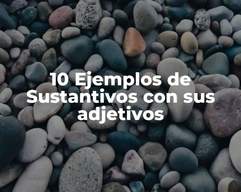 10 Ejemplos de Sustantivos con sus adjetivos