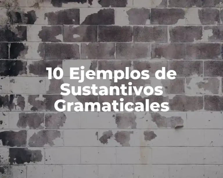 10 Ejemplos de Sustantivos Gramaticales