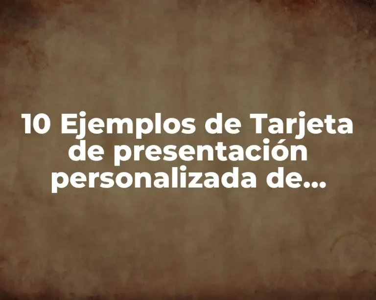 10 Ejemplos de Tarjeta de presentación personalizada de ejecutiva de ventas