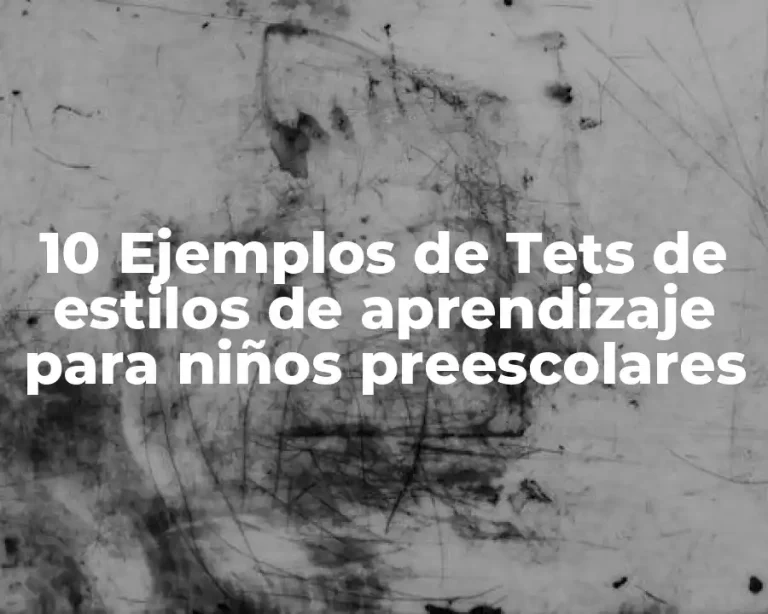 10 Ejemplos de Tets de estilos de aprendizaje para niños preescolares