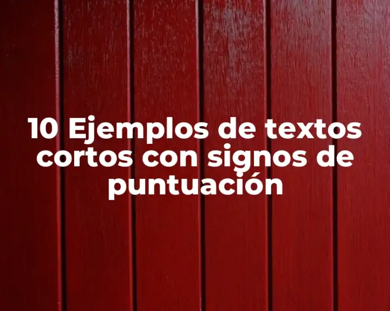 10 Ejemplos de textos cortos con signos de puntuación