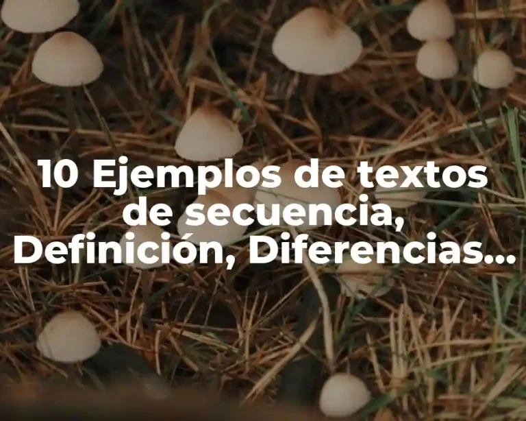 10 Ejemplos de textos de secuencia, Definición, Diferencias y para que sirve
