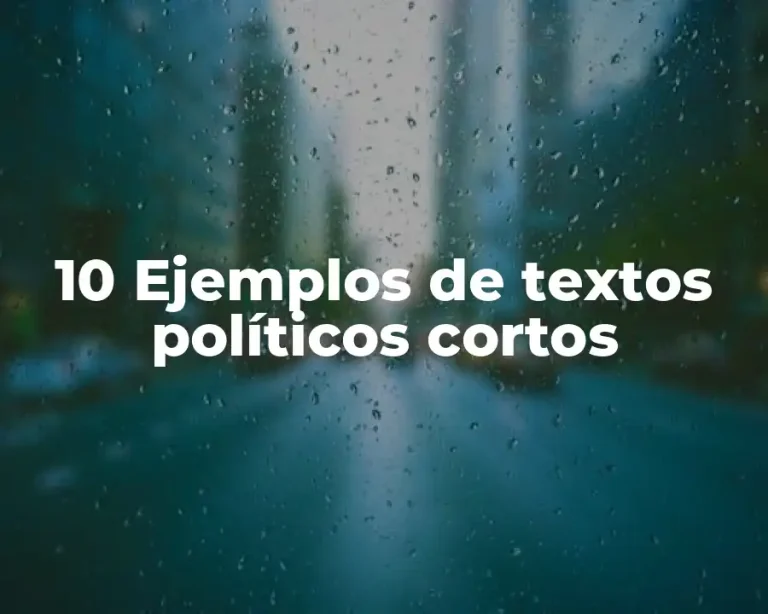 10 Ejemplos de textos políticos cortos