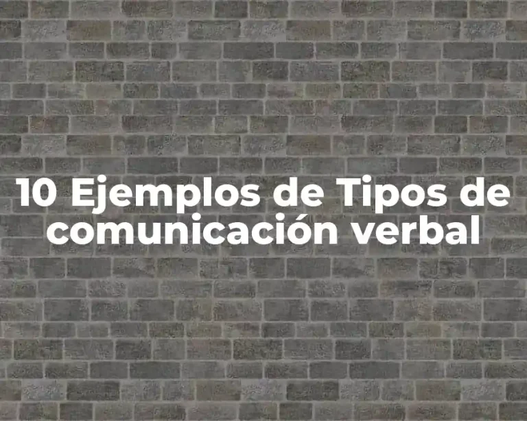 10 Ejemplos de Tipos de comunicación verbal