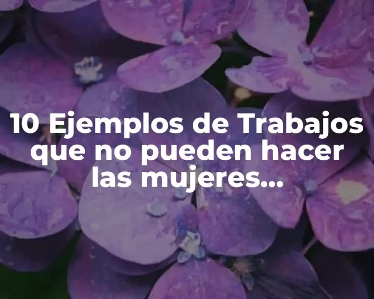 10 Ejemplos de Trabajos que no pueden hacer las mujeres embarazadas