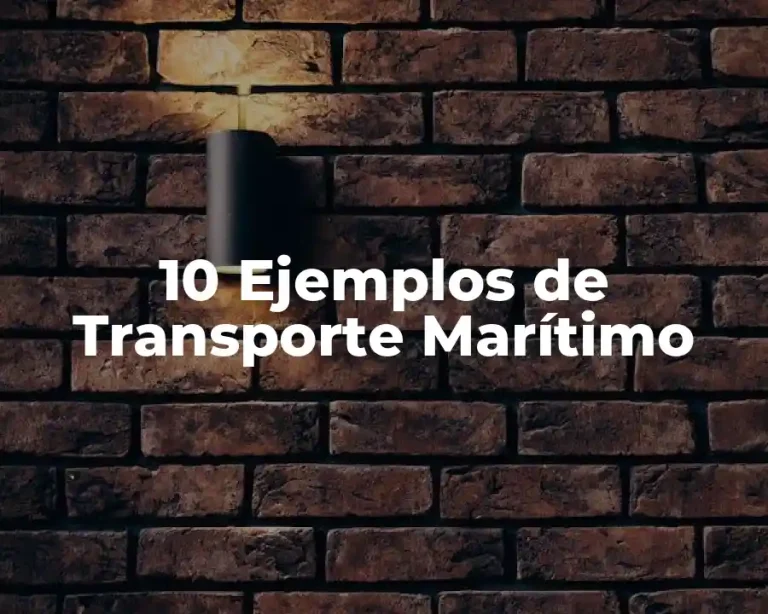 10 Ejemplos de Transporte Marítimo