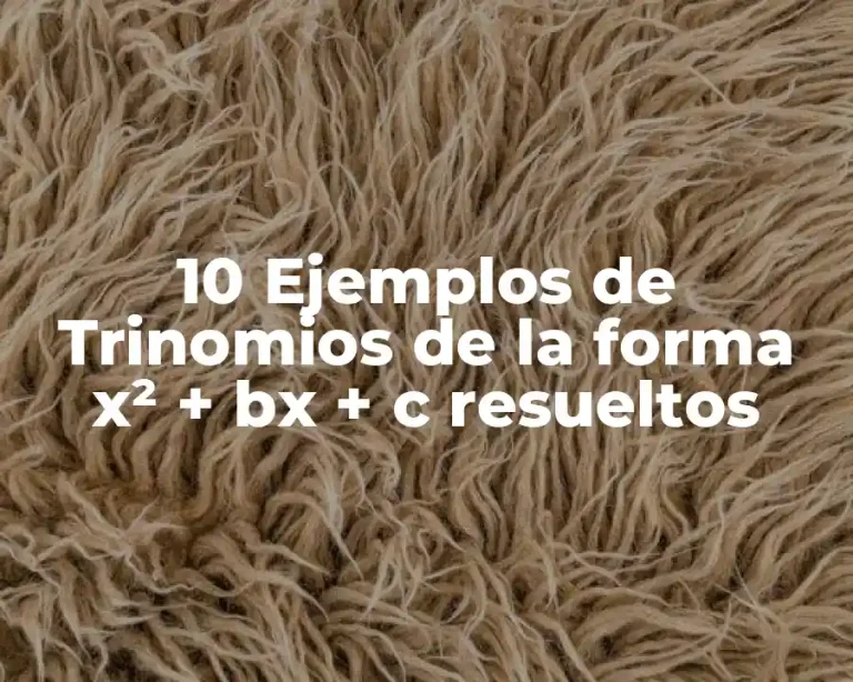 10 Ejemplos de Trinomios de la forma x² + bx + c resueltos