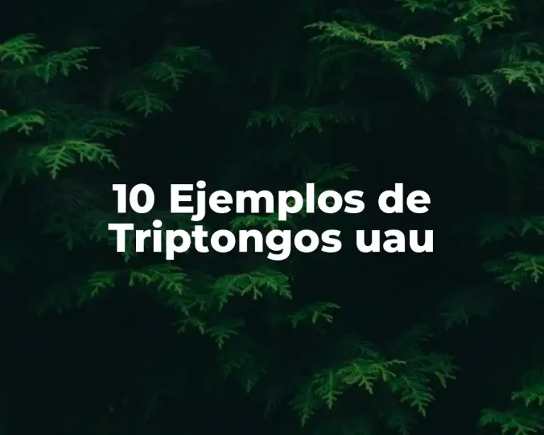 10 Ejemplos de Triptongos uau