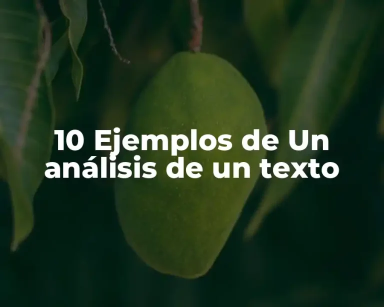 10 Ejemplos de Un análisis de un texto