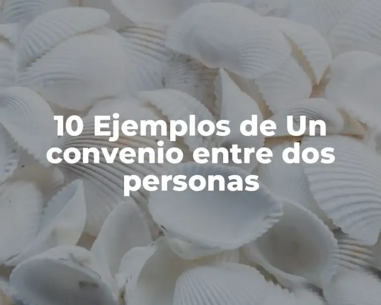 10 Ejemplos de Un convenio entre dos personas