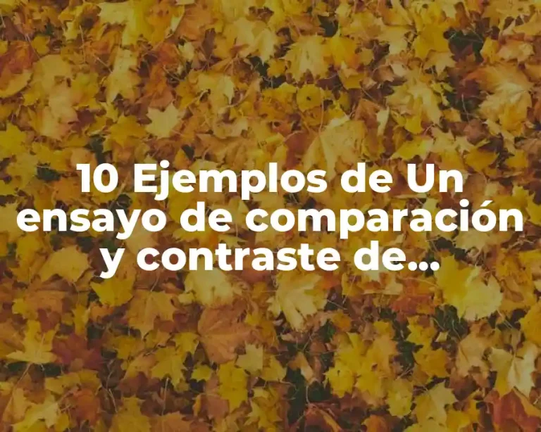 10 Ejemplos de Un ensayo de comparación y contraste de alimentos