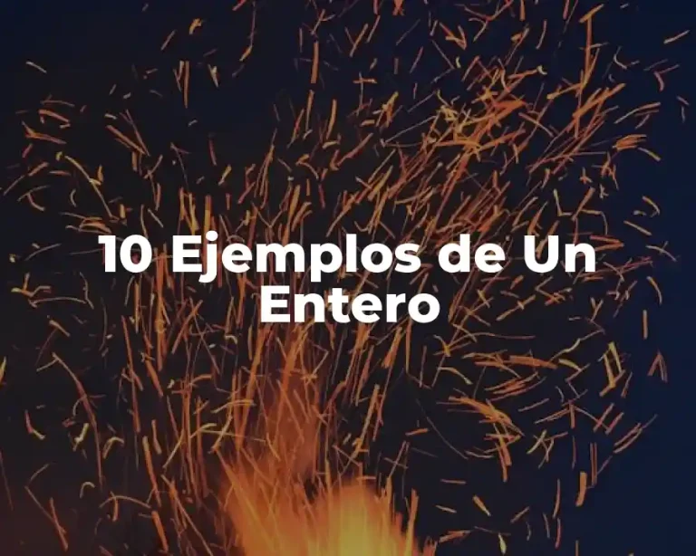 10 Ejemplos de Un Entero
