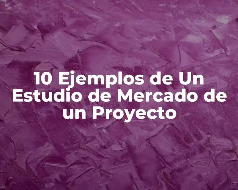 10 Ejemplos de Un Estudio de Mercado de un Proyecto