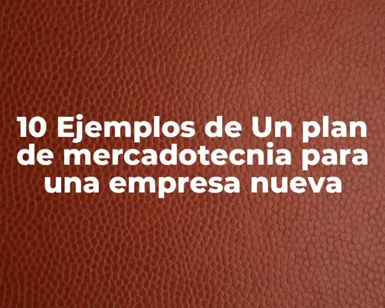 10 Ejemplos de Un plan de mercadotecnia para una empresa nueva