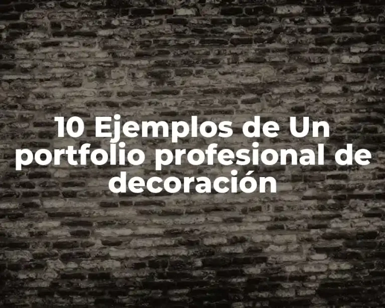 10 Ejemplos de Un portfolio profesional de decoración