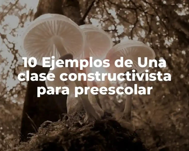 10 Ejemplos de Una clase constructivista para preescolar