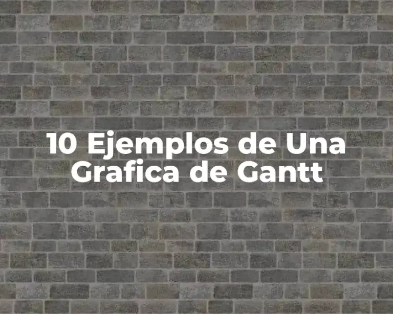 10 Ejemplos de Una Grafica de Gantt