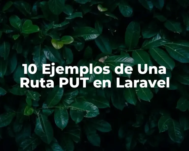 10 Ejemplos de Una Ruta PUT en Laravel