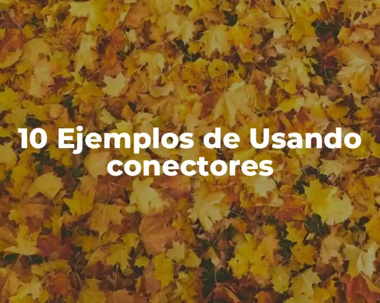 10 Ejemplos de Usando conectores