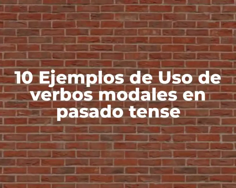 10 Ejemplos de Uso de verbos modales en pasado tense