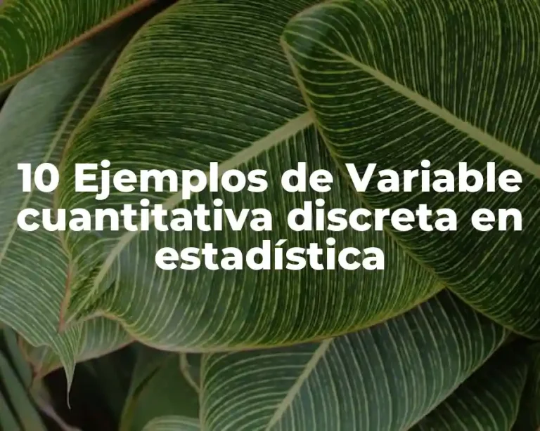 10 Ejemplos de Variable cuantitativa discreta en estadística