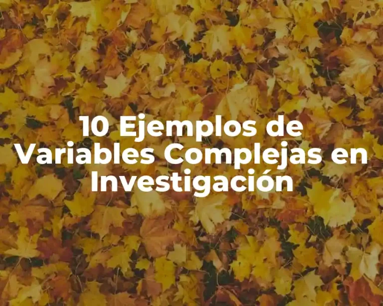 10 Ejemplos de Variables Complejas en Investigación