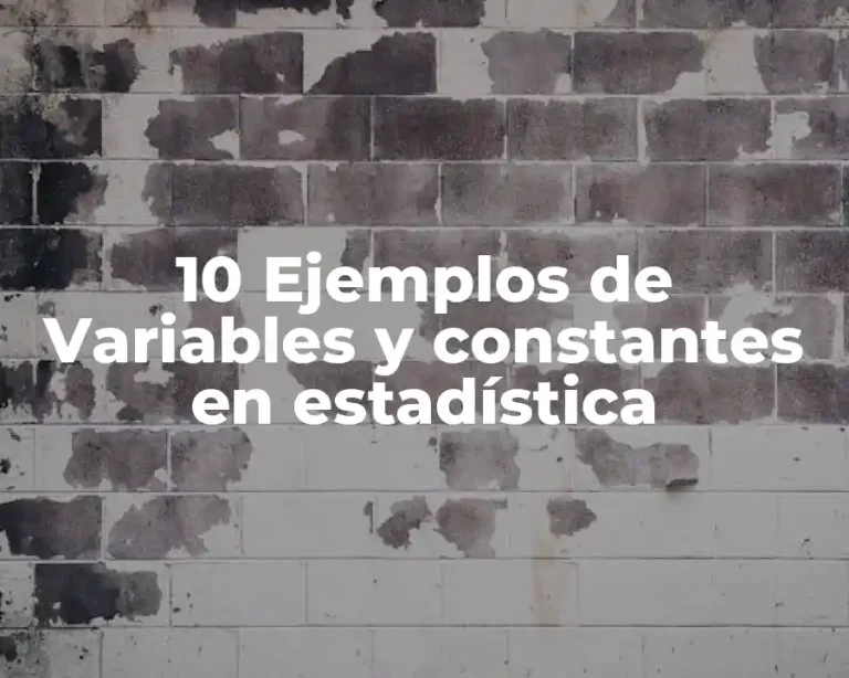 10 Ejemplos de Variables y constantes en estadística