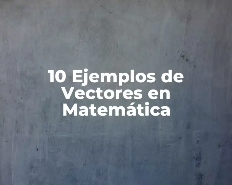 10 Ejemplos de Vectores en Matemática