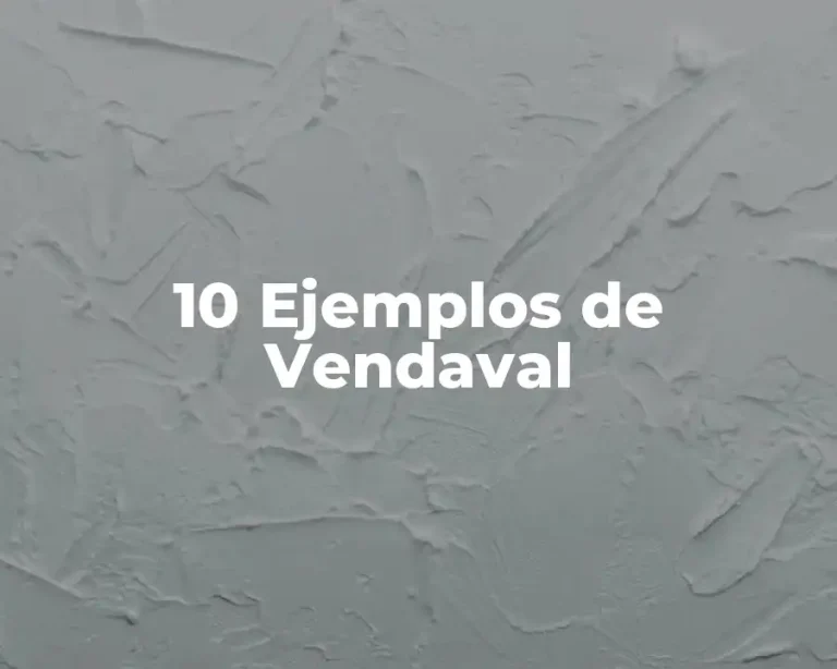 10 Ejemplos de Vendaval