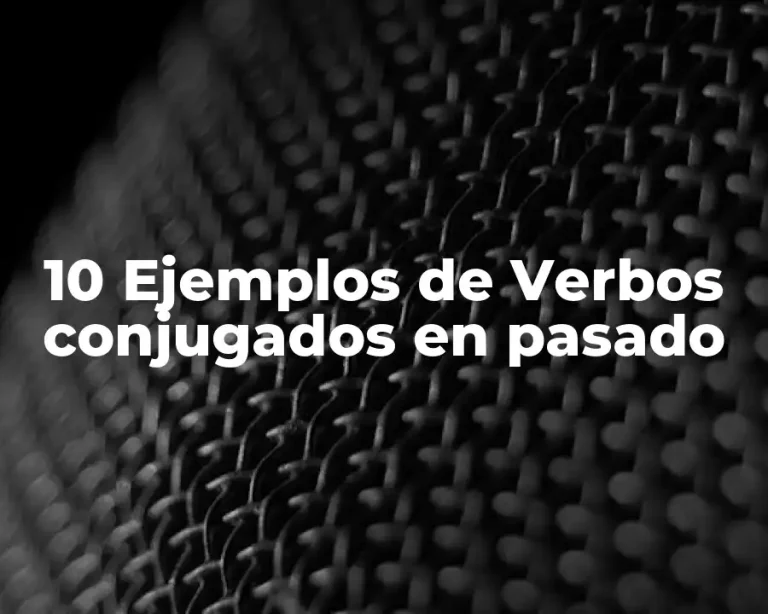 10 Ejemplos de Verbos conjugados en pasado