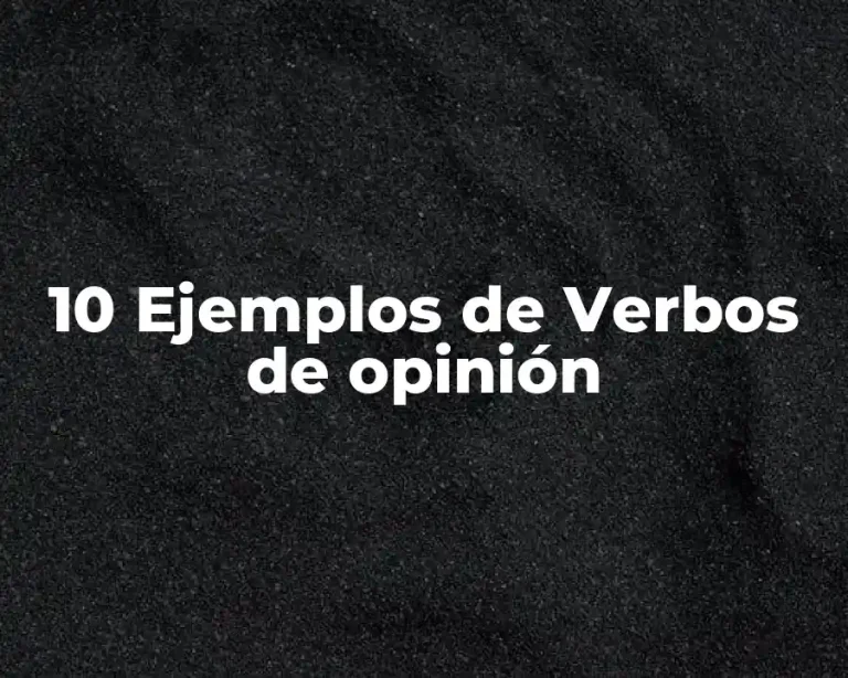 10 Ejemplos de Verbos de opinión