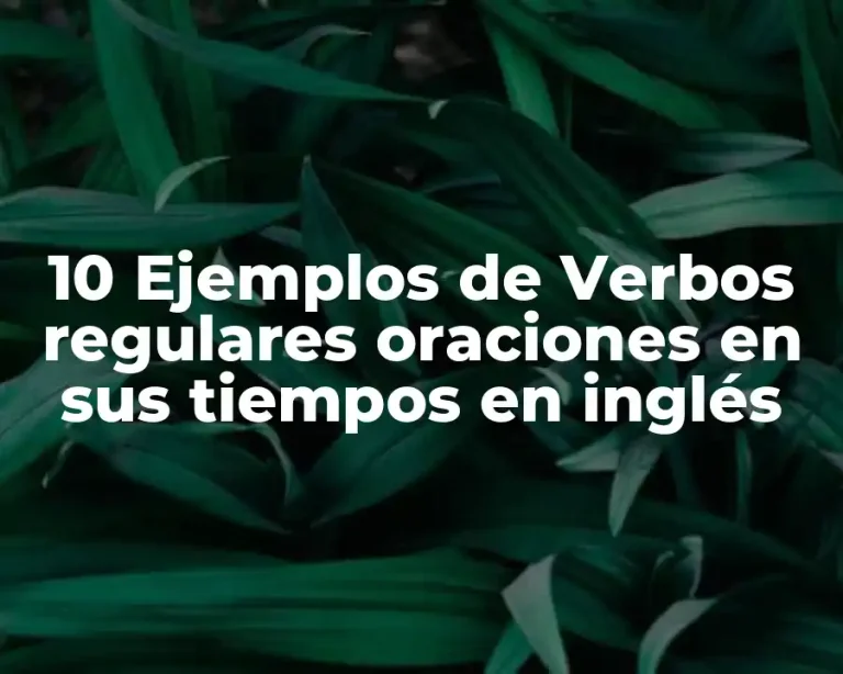 10 Ejemplos de Verbos regulares oraciones en sus tiempos en inglés