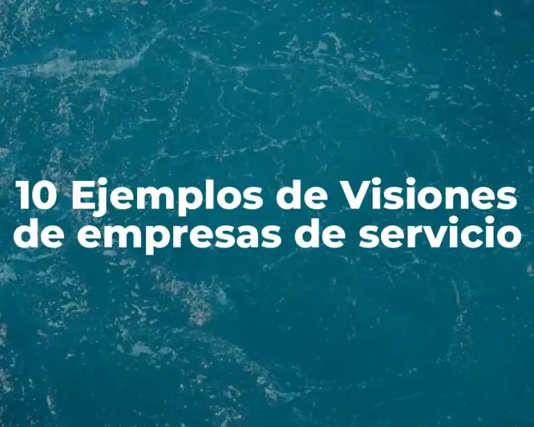 10 Ejemplos de Visiones de empresas de servicio