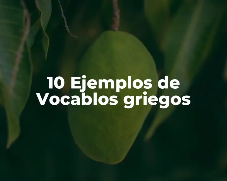10 Ejemplos de Vocablos griegos