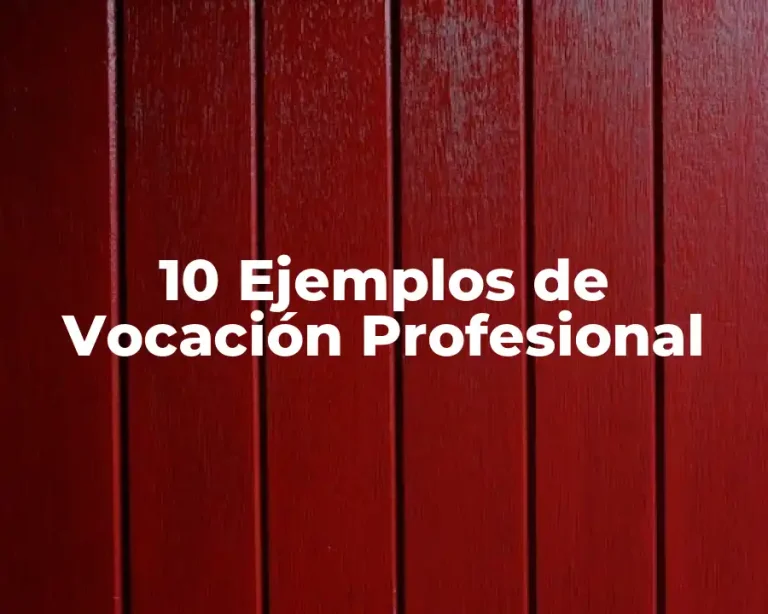 10 Ejemplos de Vocación Profesional