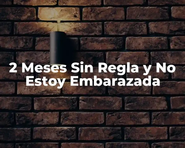 2 Meses Sin Regla y No Estoy Embarazada