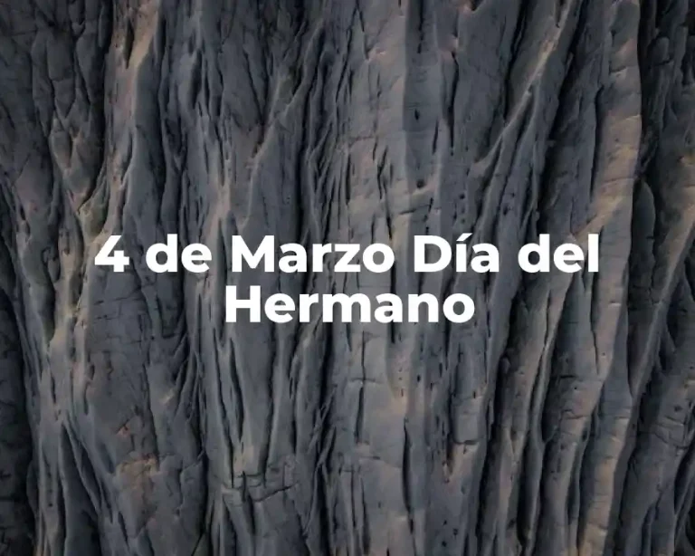 4 de Marzo Día del Hermano