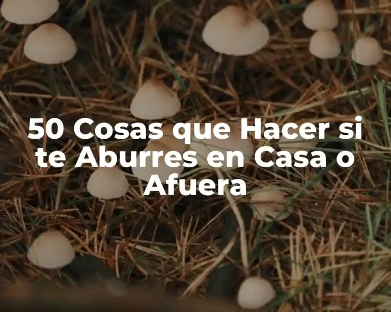 50 Cosas que Hacer si te Aburres en Casa o Afuera