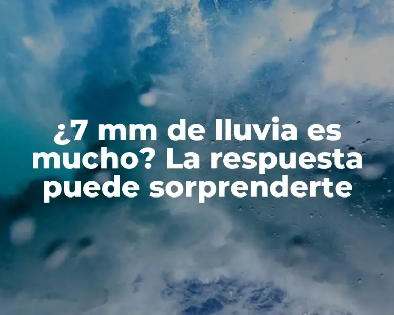 ¿7 mm de lluvia es mucho? La respuesta puede sorprenderte