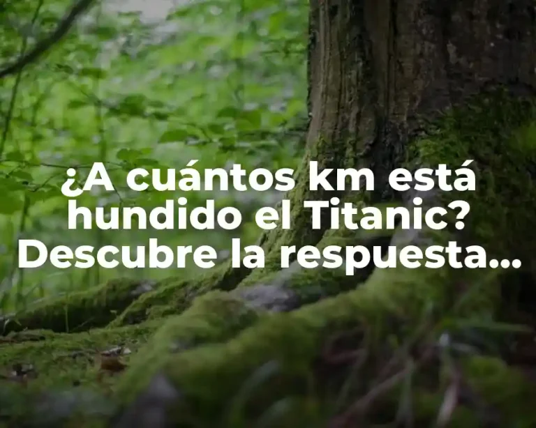 ¿A cuántos km está hundido el Titanic? Descubre la respuesta aquí