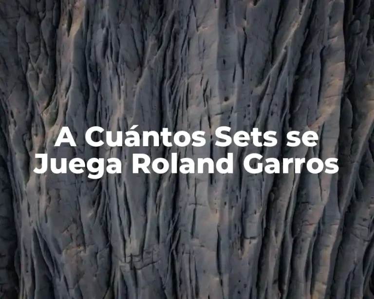 A Cuántos Sets se Juega Roland Garros