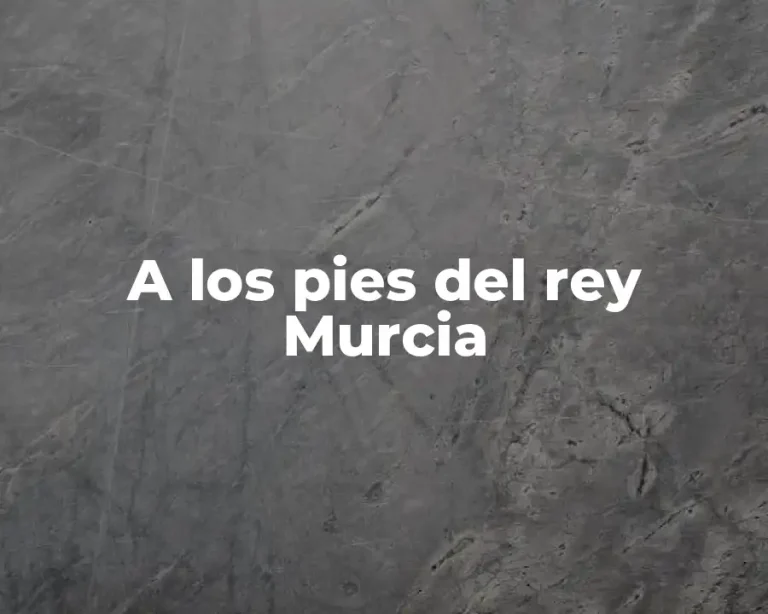A los pies del rey Murcia