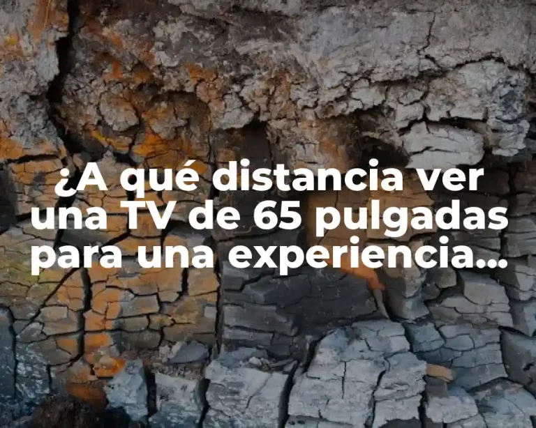 ¿A qué distancia ver una TV de 65 pulgadas para una experiencia óptima?